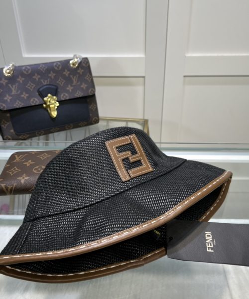 Fendi Denim Bucket Hat Black Fendi Hat