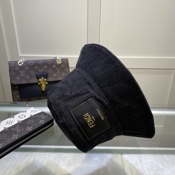 Fendi Denim Bucket Hat Black Fendi Hat