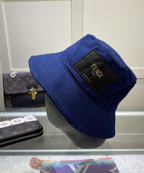 Fendi Denim Bucket Hat Blue Fendi Hat