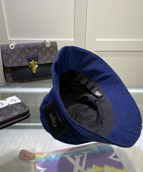 Fendi Denim Bucket Hat Blue Fendi Hat