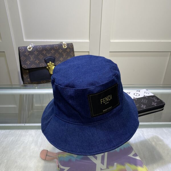 Fendi Denim Bucket Hat Blue Fendi Hat