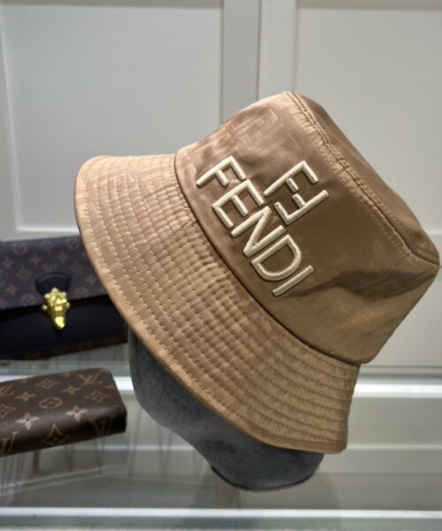 Fendi Denim Bucket Hat Brown Fendi Hat
