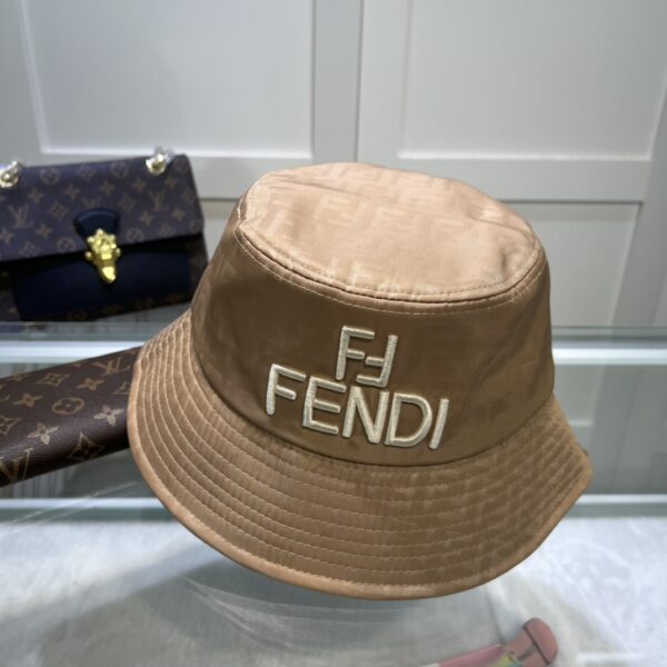 Fendi Denim Bucket Hat Brown Fendi Hat