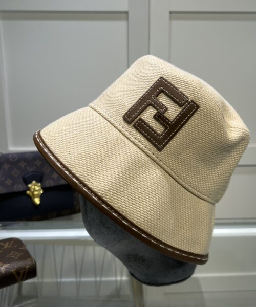 Fendi Denim Bucket Hat Cream Fendi Hat