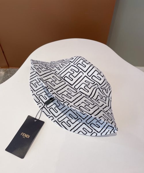 Fendi Denim Bucket Hat White Fendi Hat