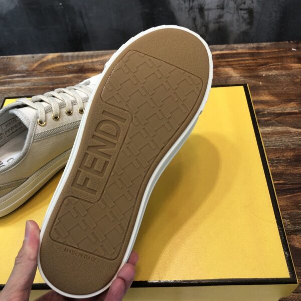 Fendi Domino Fabric Sneakers Grey For Women