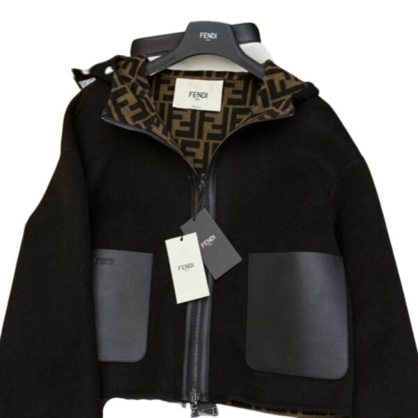 Fendi Double Zipper Jacket Black For Women