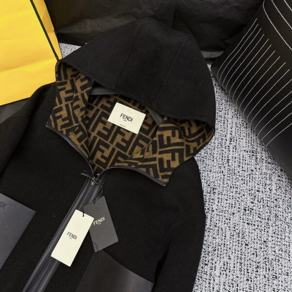Fendi Double Zipper Jacket Black For Women