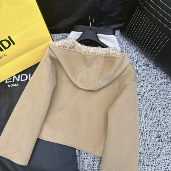 Fendi Double Zipper Jacket Brown For Women