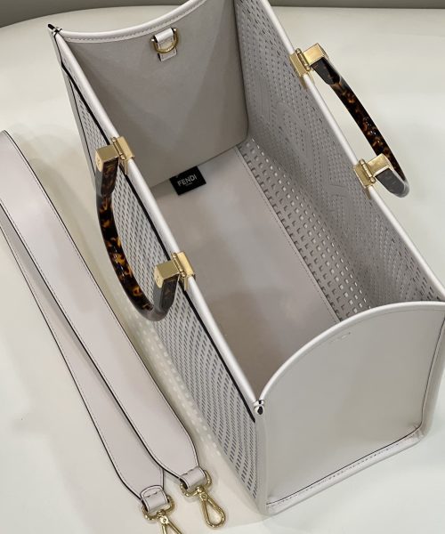 1:1 Replica Fendi Fendi Sunshine Medium Two-toned perforated Bag For Woman 37cm/14.5in