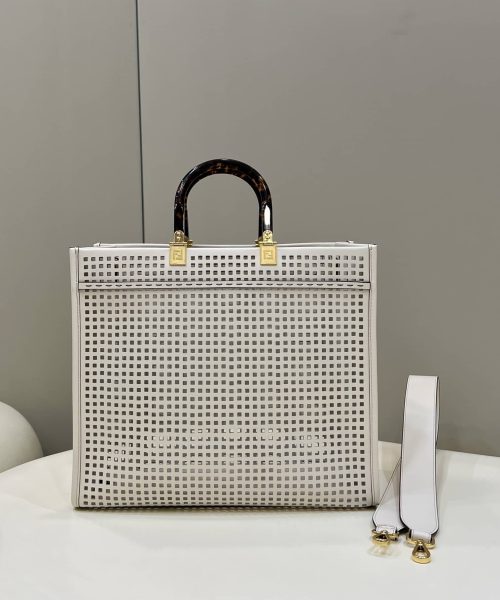 1:1 Replica Fendi Fendi Sunshine Medium Two-toned perforated Bag For Woman 37cm/14.5in