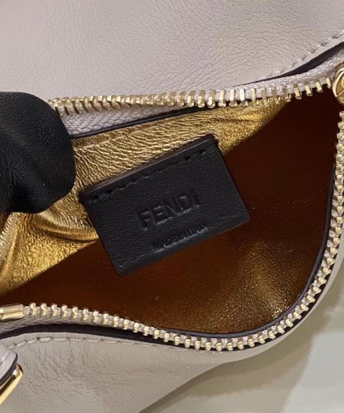 1:1 Replica Fendi Fendigraphy Beige Mini Shoulder Bag For Woman 16.5cm/6.5in