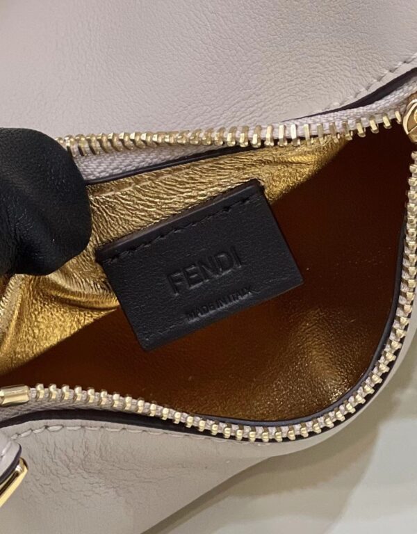 1:1 Replica Fendi Fendigraphy Beige Mini Shoulder Bag For Woman 16.5cm/6.5in