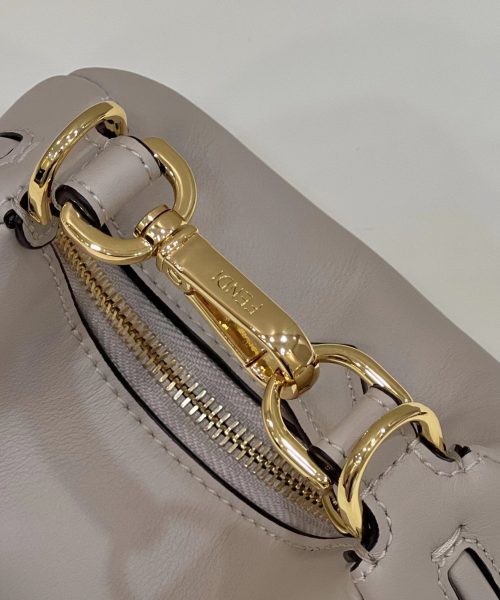 1:1 Replica Fendi Fendigraphy Beige Mini Shoulder Bag For Woman 16.5cm/6.5in