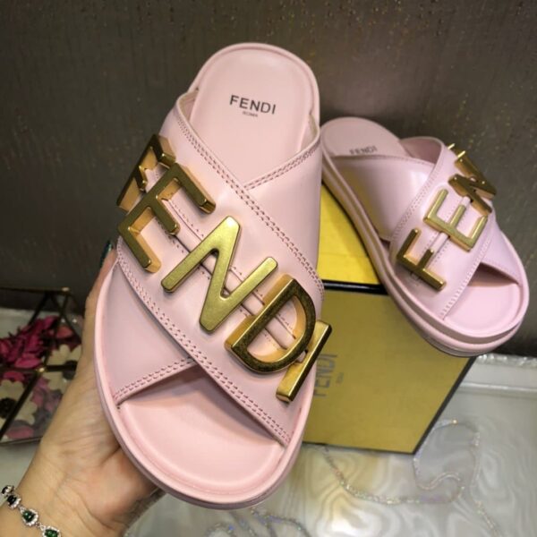 Fendi Fendigraphy Pink Slides For Women 8X8289AI1RF1H1M