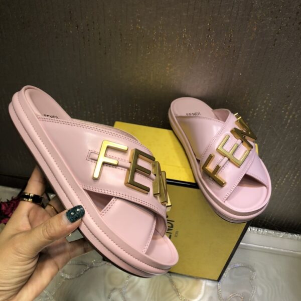 Fendi Fendigraphy Pink Slides For Women 8X8289AI1RF1H1M