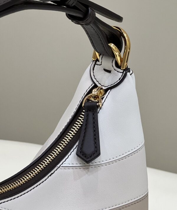 1:1 Replica Fendi Fendigraphy Small Beige And Brown Inlay Bag For Woman 24.5cm/9.5in 8BR798AJSSF1HNV