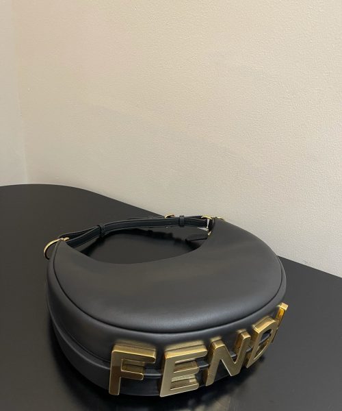 1:1 Replica Fendi Fendigraphy Small Black For Women, Women's Handbags, Shoulder Bags 11.4in/29cm  8BR798A5DYF1HEJ