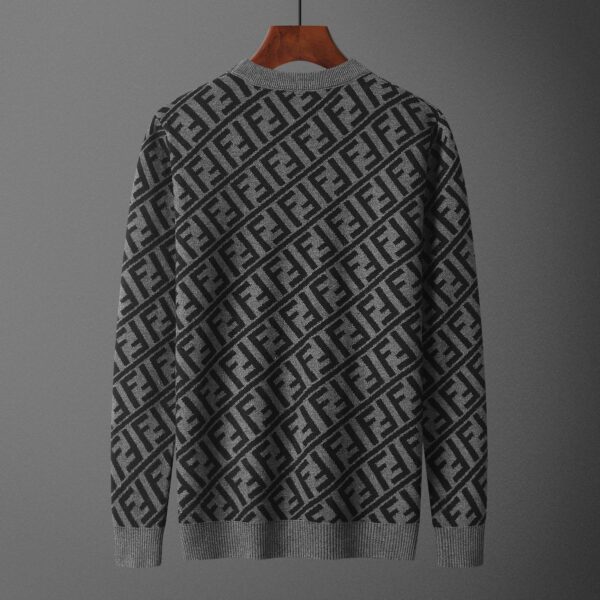 Fendi FF Diagonal Stripe Sweatshirt Grey For Men