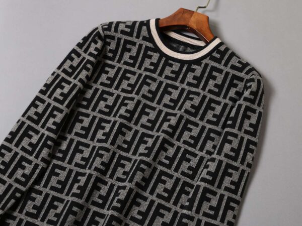 Fendi FF Monogram Sweater Black For Men