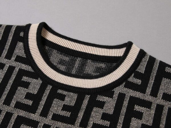 Fendi FF Monogram Sweater Black For Men