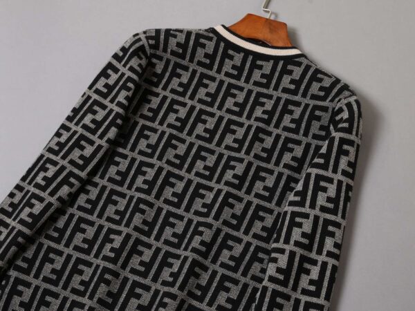 Fendi FF Monogram Sweater Black For Men