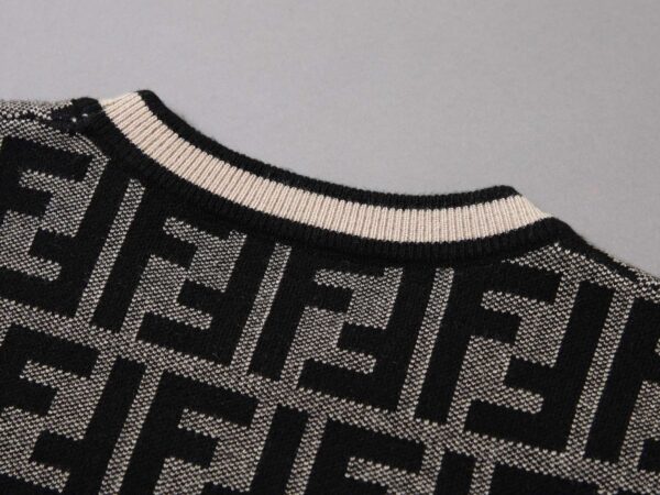 Fendi FF Monogram Sweater Black For Men