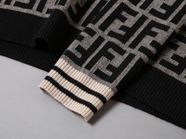 Fendi FF Monogram Sweater Black For Men