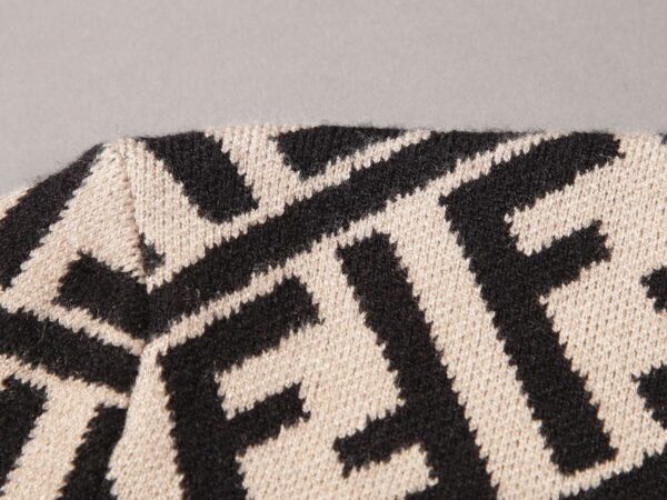 Fendi FF Monogram Sweater Cream For Men