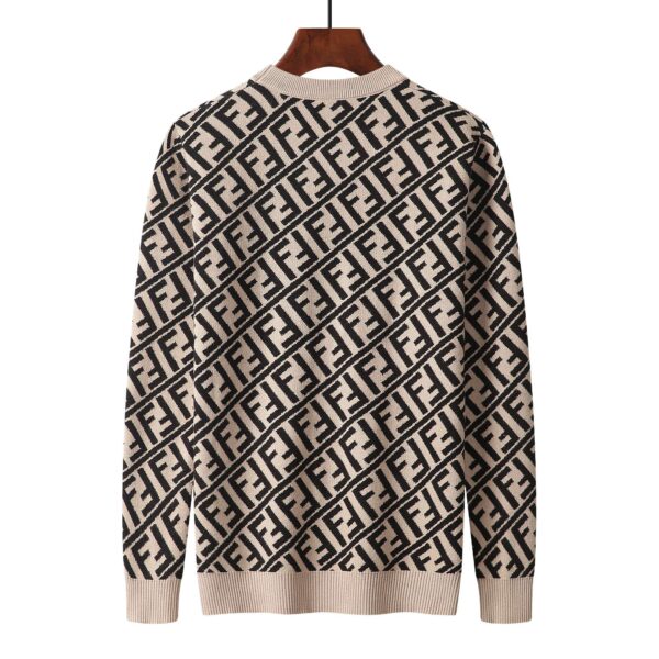 Fendi FF Monogram Sweater Cream For Men