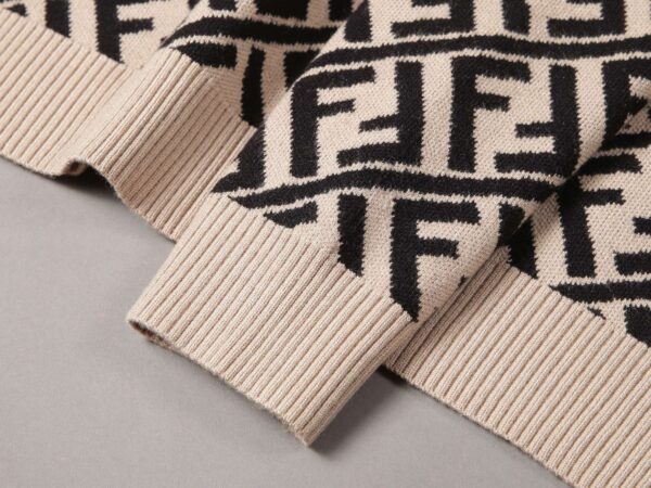 Fendi FF Monogram Sweater Cream For Men