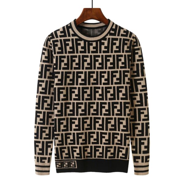 Fendi FF Motif Sweater Brown For Men