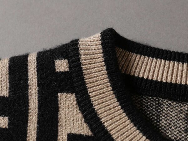 Fendi FF Motif Sweater Brown For Men