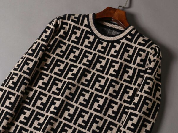 Fendi FF Motif Sweater Brown For Men