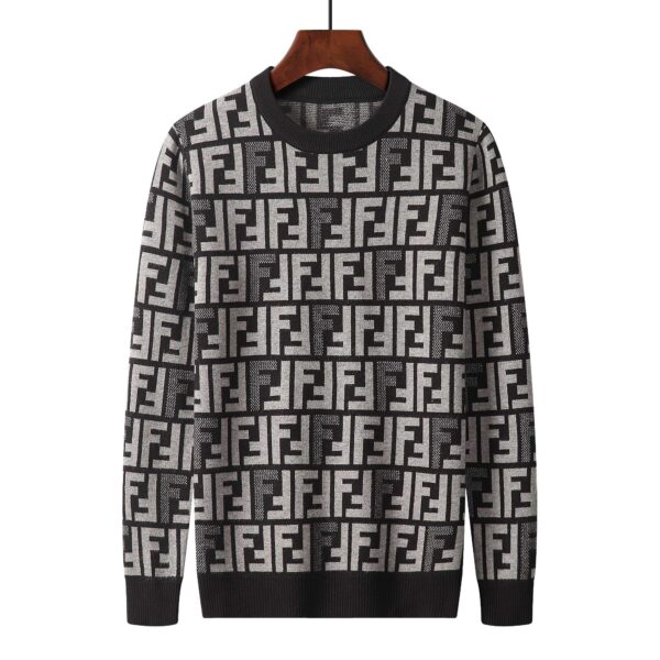 Fendi FF Stripe Sweatshirt Black For Men