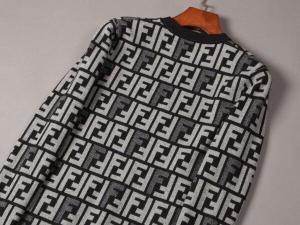 Fendi FF Stripe Sweatshirt Black For Men