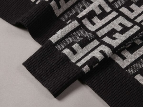 Fendi FF Stripe Sweatshirt Black For Men