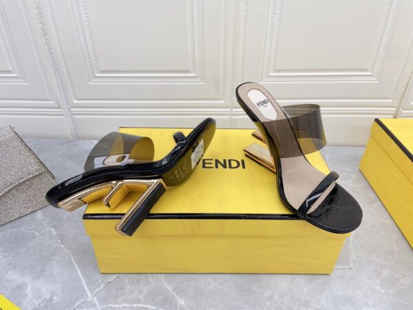 Fendi First Black Transparent High-Heeled Sandals For Women