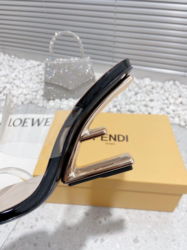 Fendi First Black Transparent High-Heeled Sandals For Women