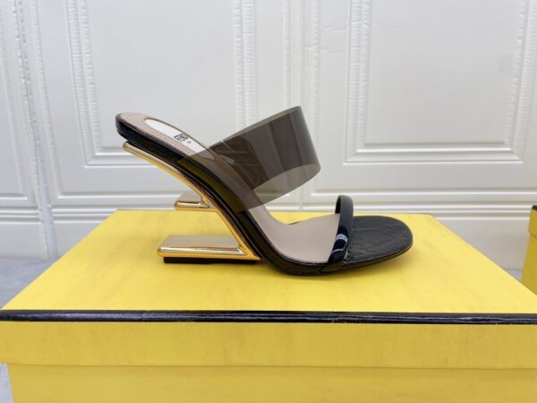 Fendi First Black Transparent High-Heeled Sandals For Women