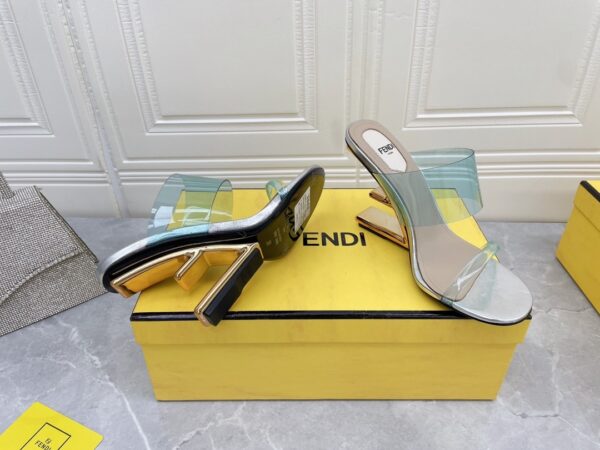 Fendi First Blue Transparent High-Heeled Sandals For Women