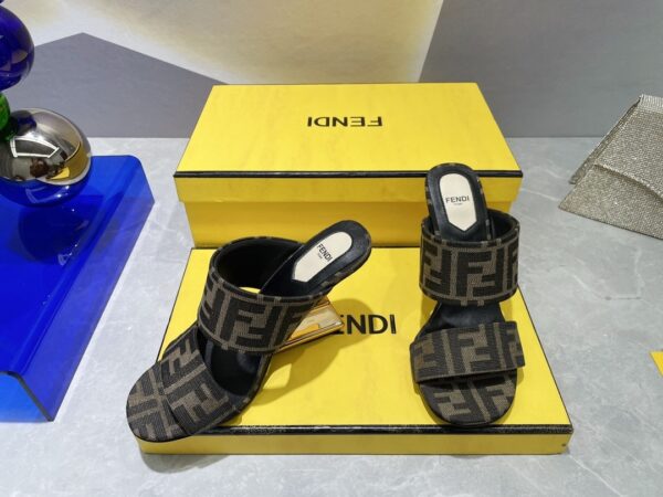 Fendi First Brown High-Heeled Sandals For Women