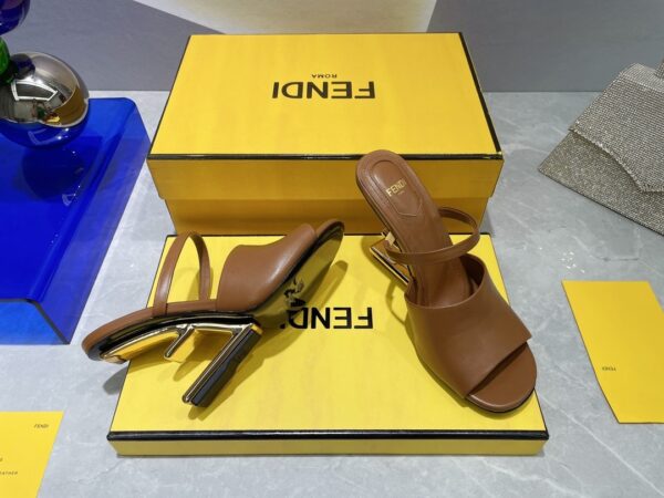 Fendi First Brown High-Heeled Sandals For Women 8R8212NA7F148R