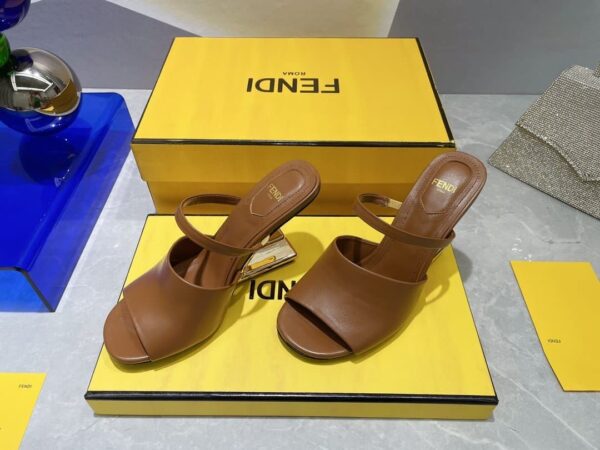 Fendi First Brown High-Heeled Sandals For Women 8R8212NA7F148R