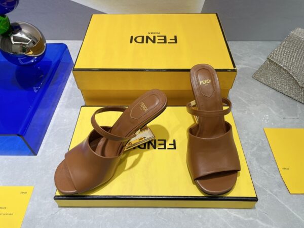 Fendi First Brown High-Heeled Sandals For Women 8R8212NA7F148R