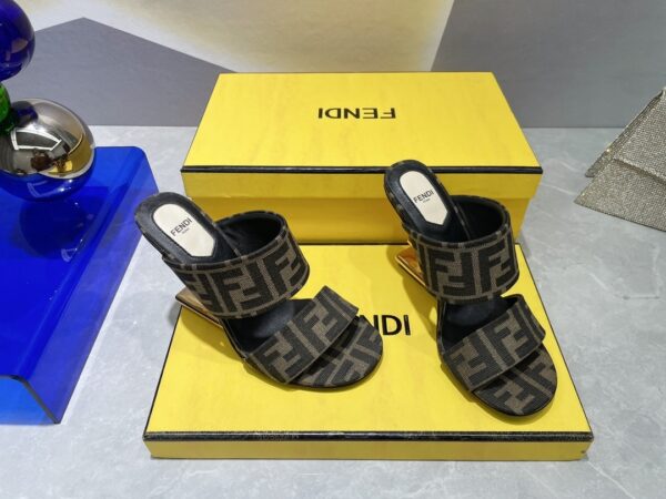 Fendi First Brown High-Heeled Sandals For Women