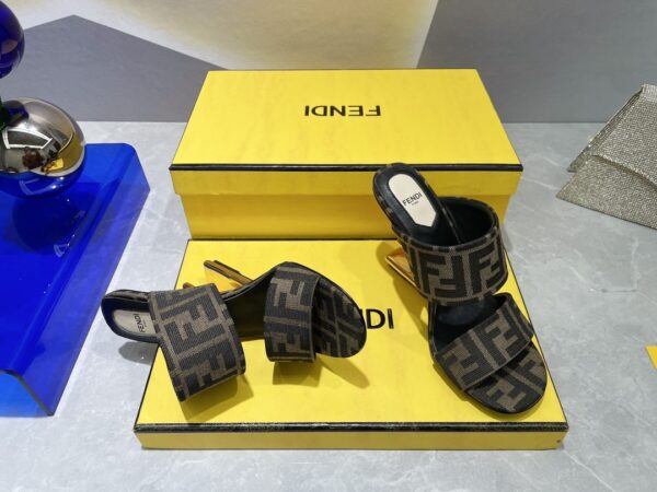 Fendi First Brown High-Heeled Sandals For Women