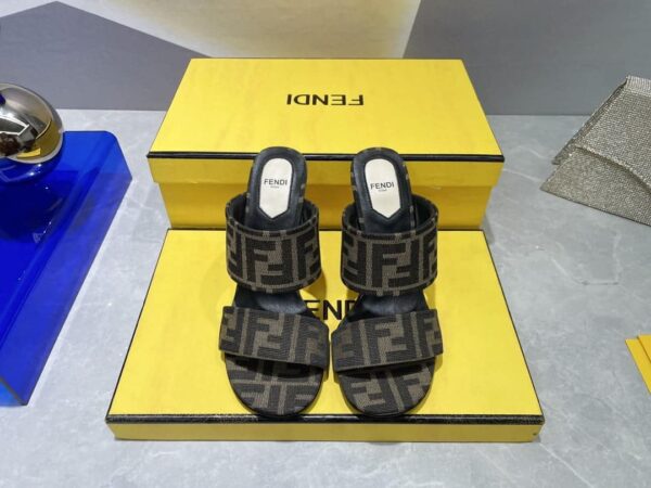 Fendi First Brown High-Heeled Sandals For Women