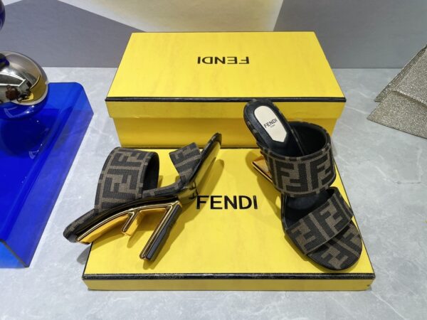 Fendi First Brown High-Heeled Sandals For Women
