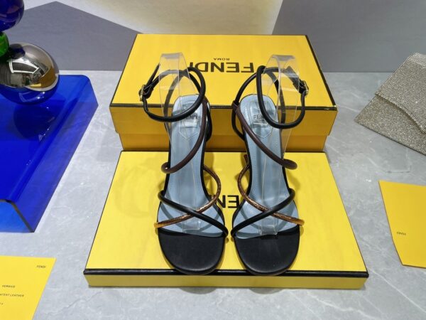 Fendi First Brown Nappa High-Heeled Sandals For Women 8X8274AHIUF1H0L